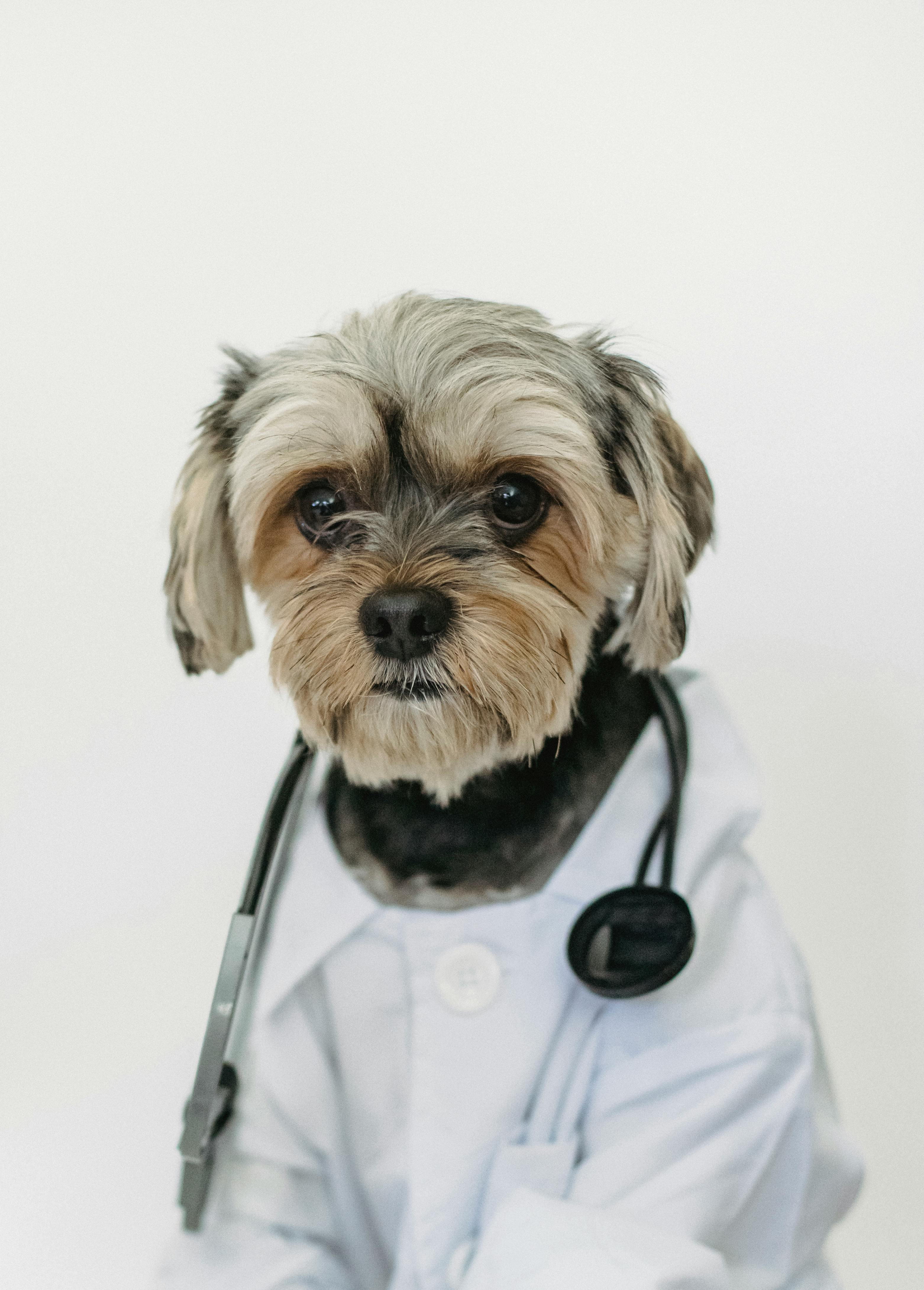 Veterinarian with a dog